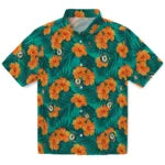 Oakland Athletics Hawaiian Shirt - Hibiscus and Palm Leaves | Hula Hawaiian Shirts