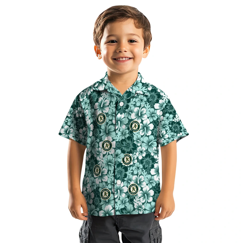 Oakland Athletics Hawaiian Shirt - Hibiscus Blooms | Hula Hawaiian Shirts