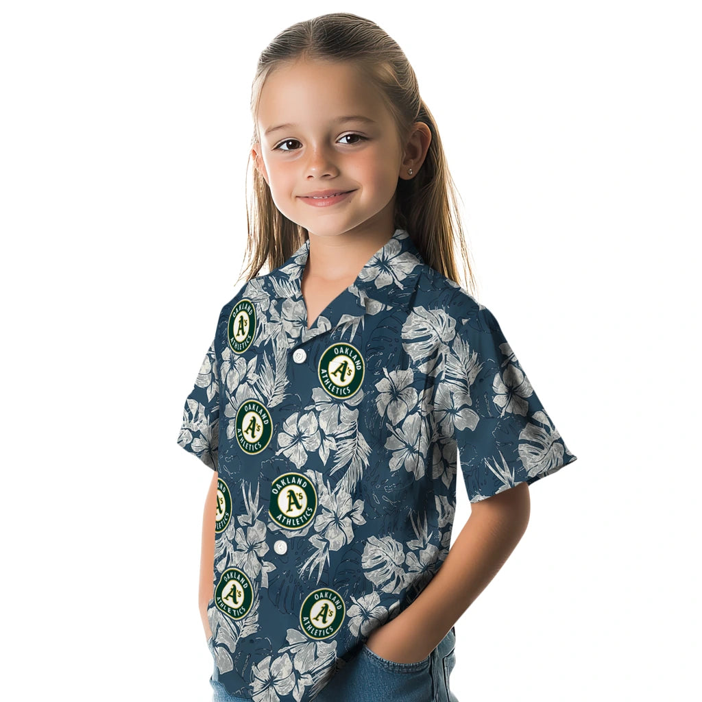 Oakland Athletics Hawaiian Shirt - Hibiscus Flowers | Hula Hawaiian Shirts