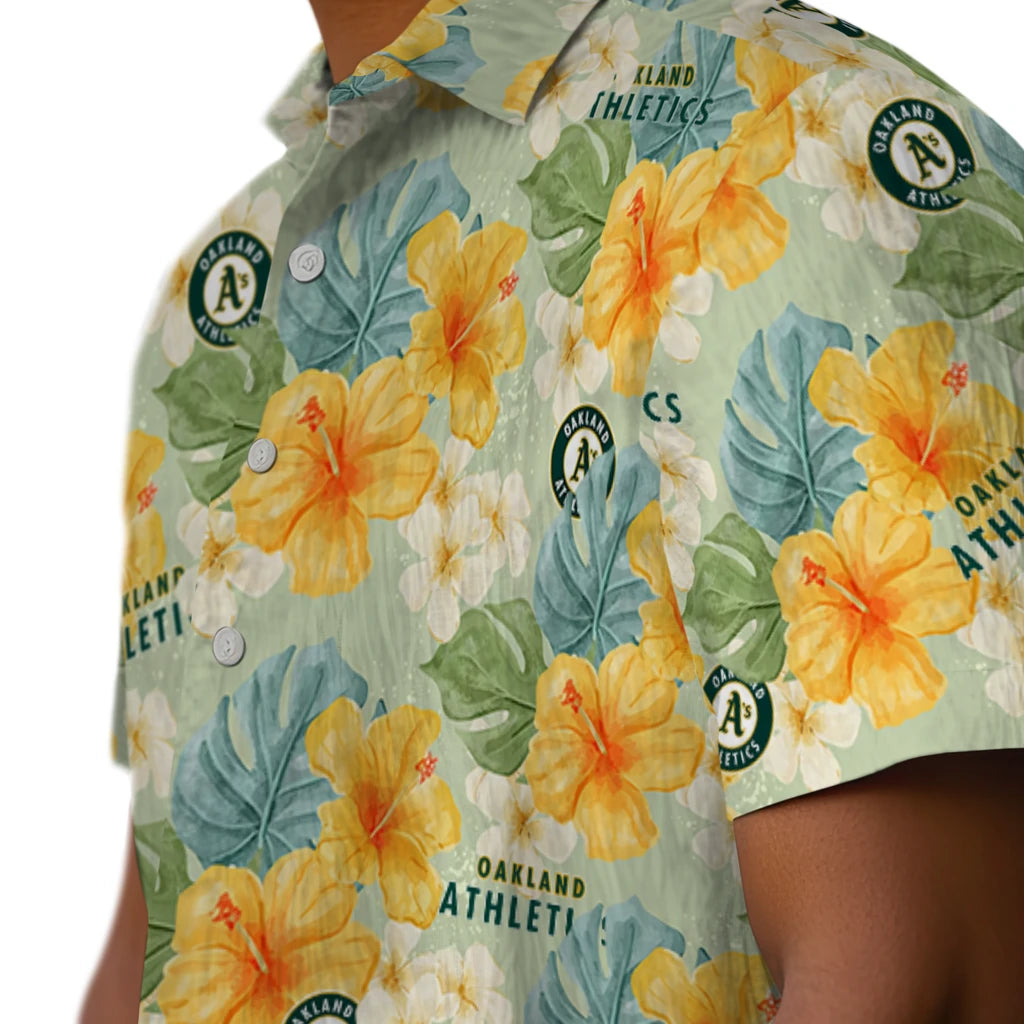 Oakland Athletics Hawaiian Shirt - Hibiscus Mood | Hula Hawaiian Shirts