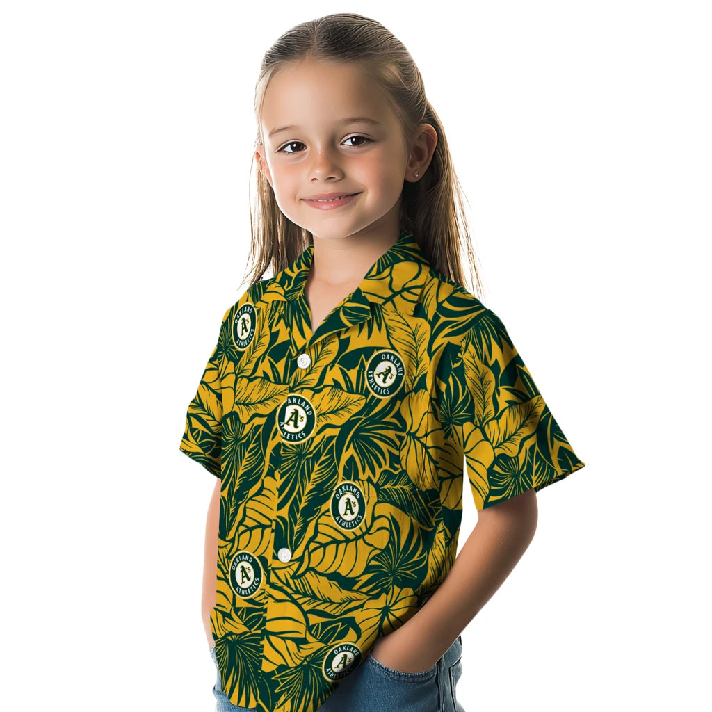 Oakland Athletics Hawaiian Shirt - Monstera Layer | Hula Hawaiian Shirts