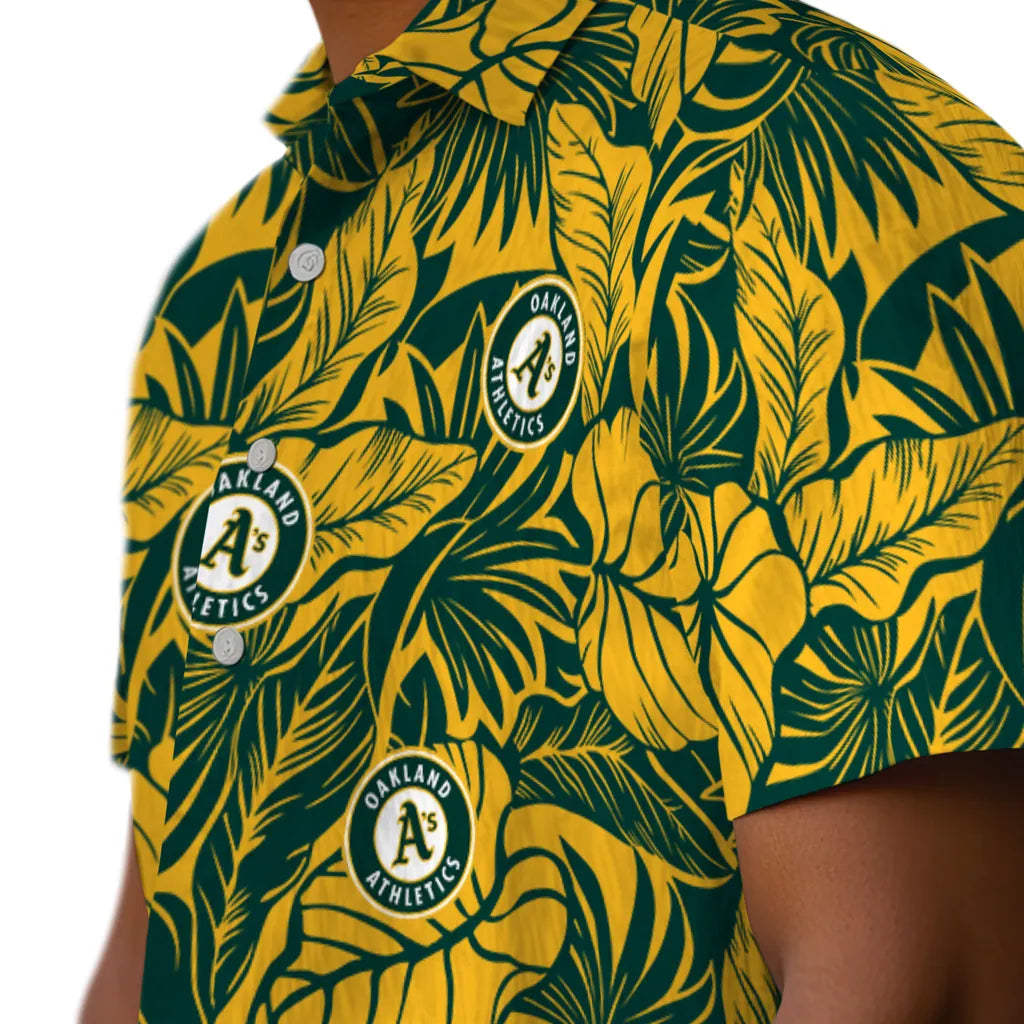 Oakland Athletics Hawaiian Shirt - Monstera Layer | Hula Hawaiian Shirts