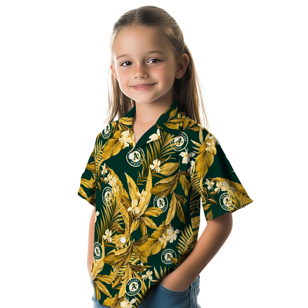 Oakland Athletics Hawaiian Shirt - Palm Leaves | Hula Hawaiian Shirts