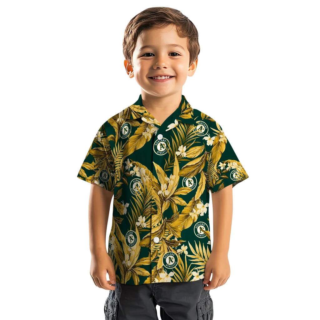 Oakland Athletics Hawaiian Shirt - Palm Leaves | Hula Hawaiian Shirts