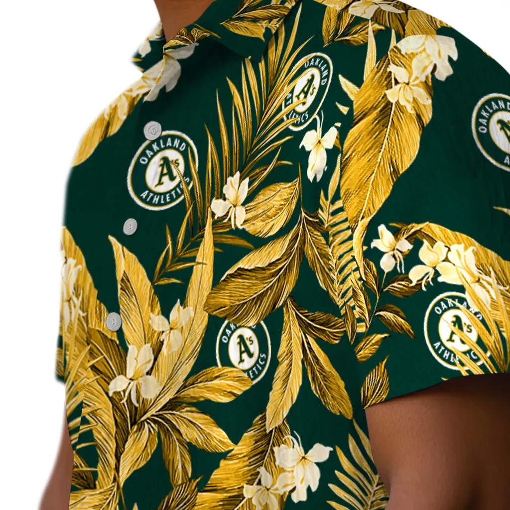 Oakland Athletics Hawaiian Shirt - Palm Leaves | Hula Hawaiian Shirts