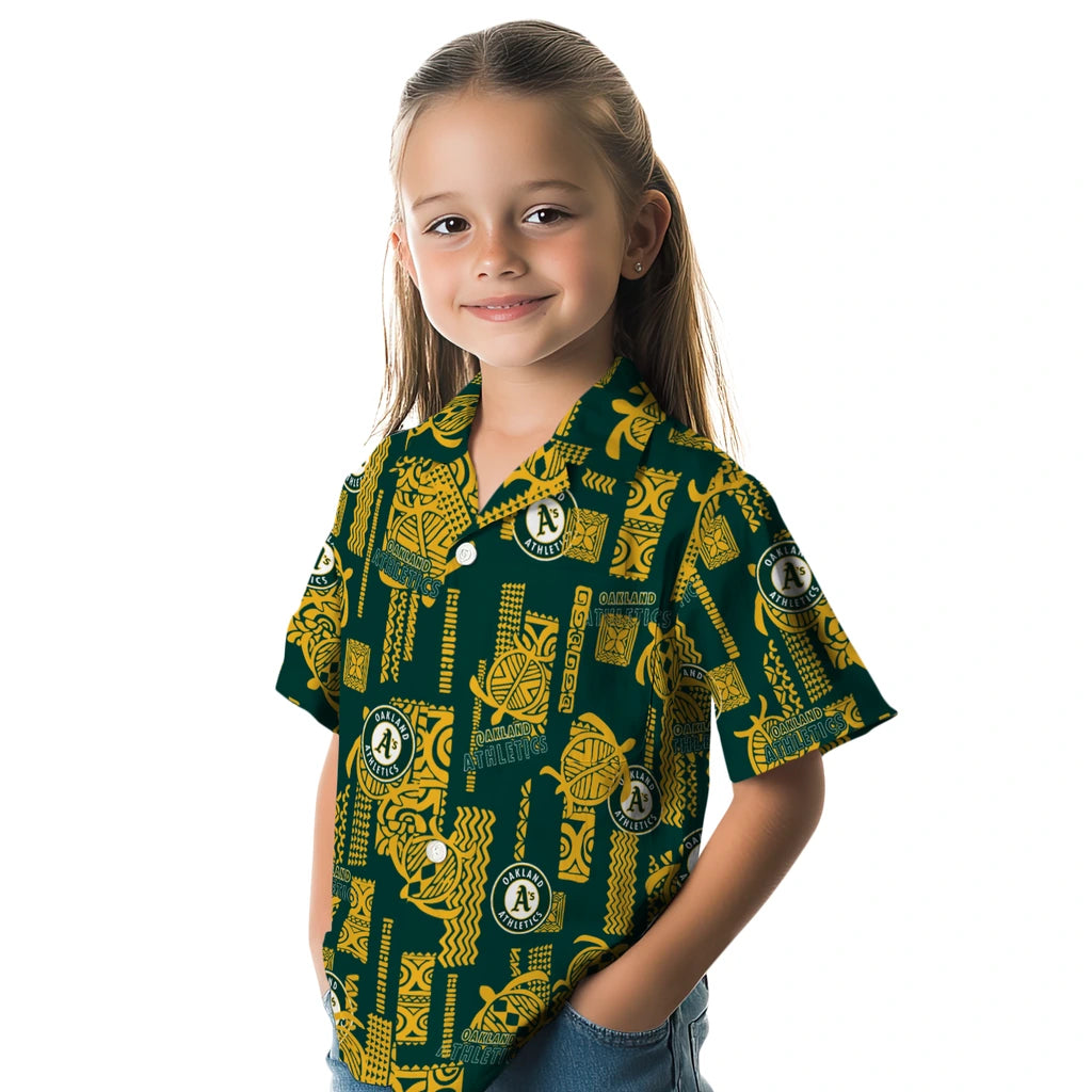 Oakland Athletics Hawaiian Shirt - Turtle Lines | Hula Hawaiian Shirts