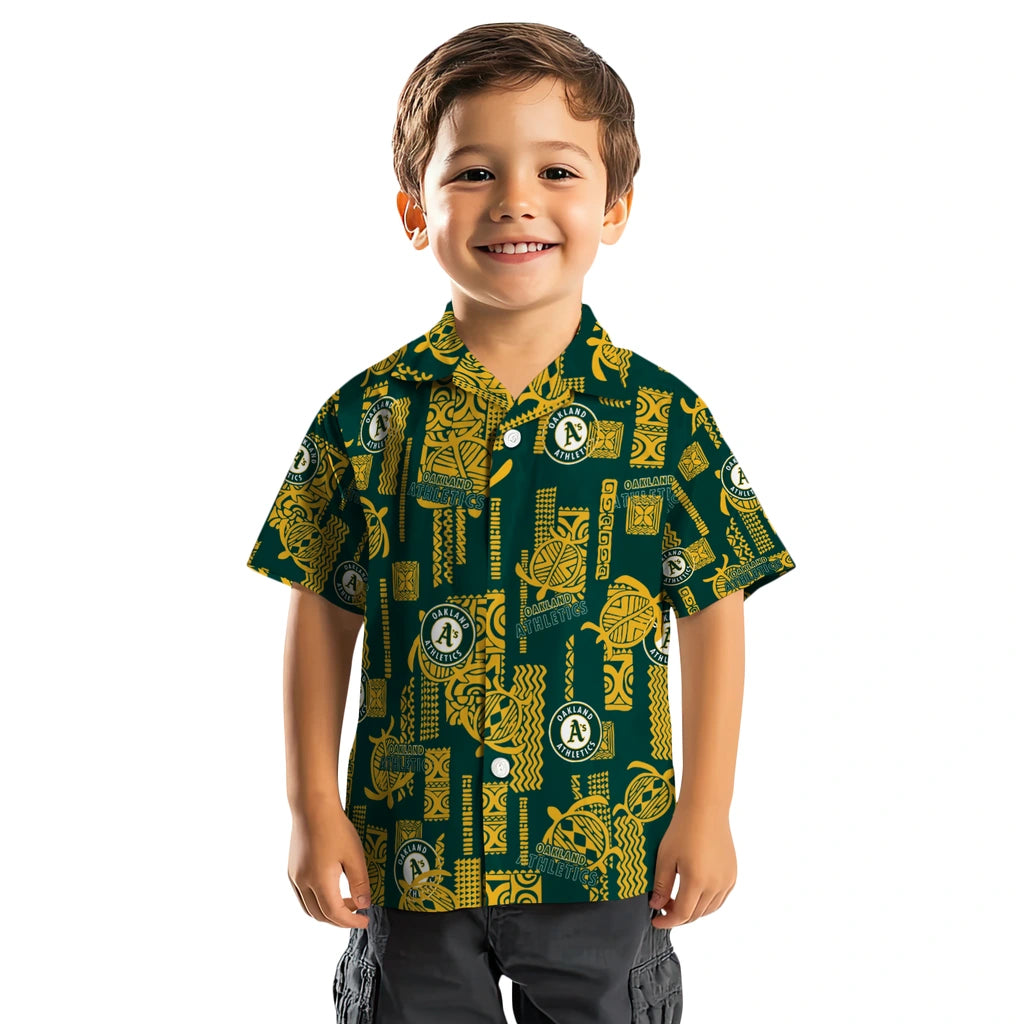 Oakland Athletics Hawaiian Shirt - Turtle Lines | Hula Hawaiian Shirts