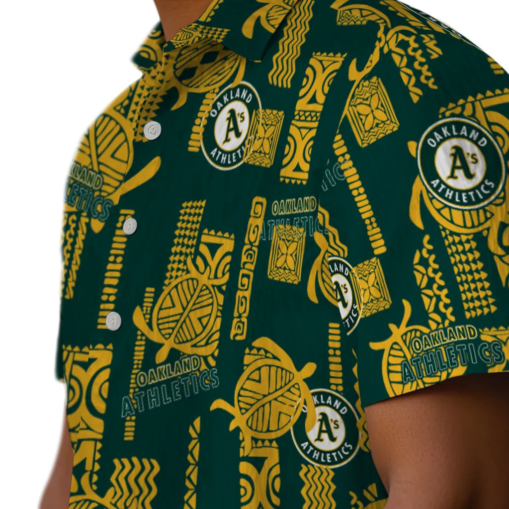 Oakland Athletics Hawaiian Shirt - Turtle Lines | Hula Hawaiian Shirts