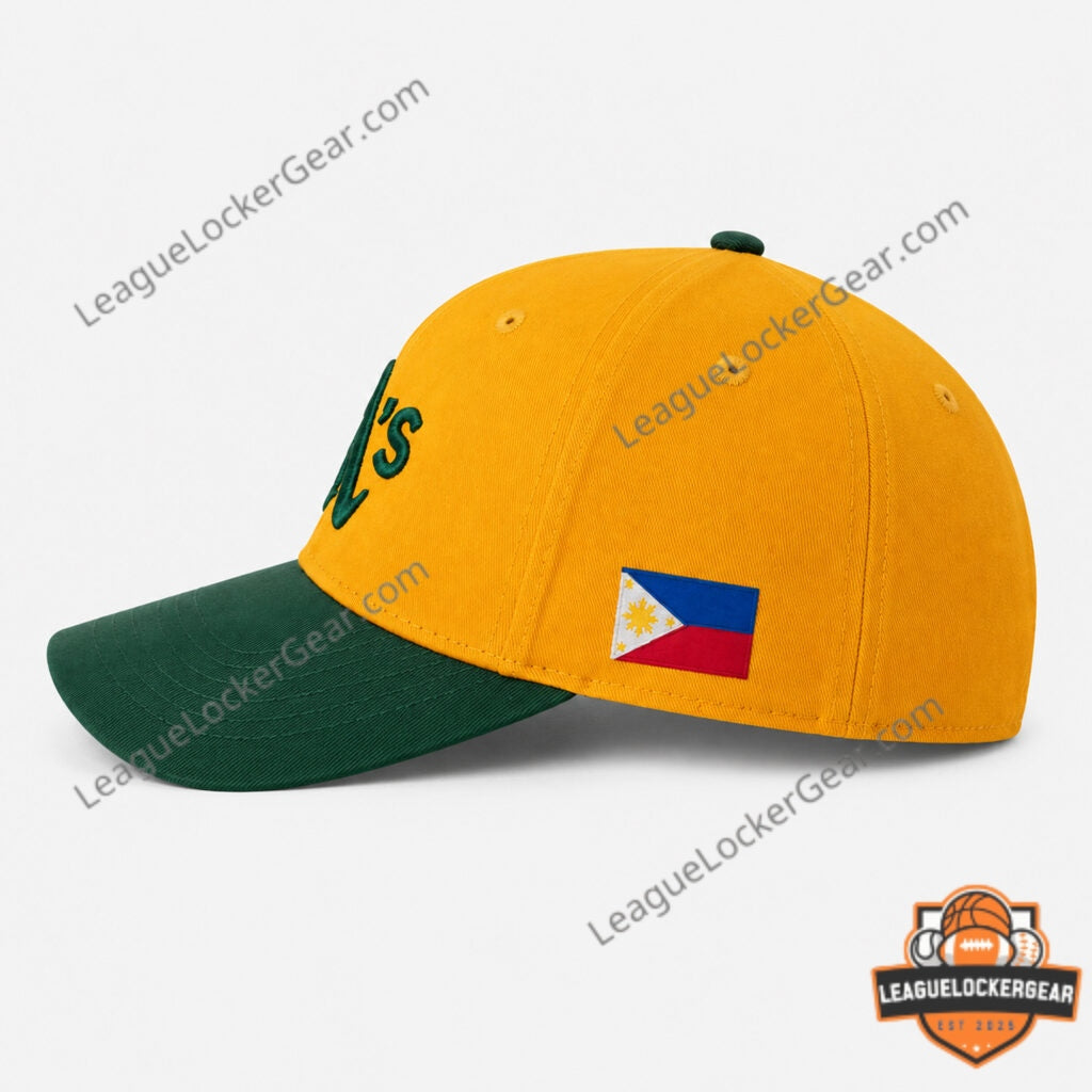 Oakland Athletics Philippines Flag Baseball Cap - LeagueLockerGear