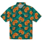 Ohio Bobcats Hawaiian Shirt - Hibiscus and Palm Leaves | Hula Hawaiian Shirts