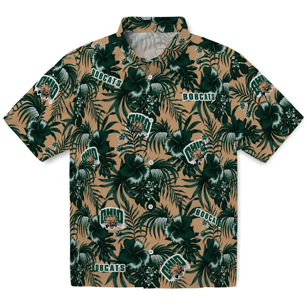Ohio Bobcats Hawaiian Shirt - Hibiscus Exotic | Hula Hawaiian Shirts