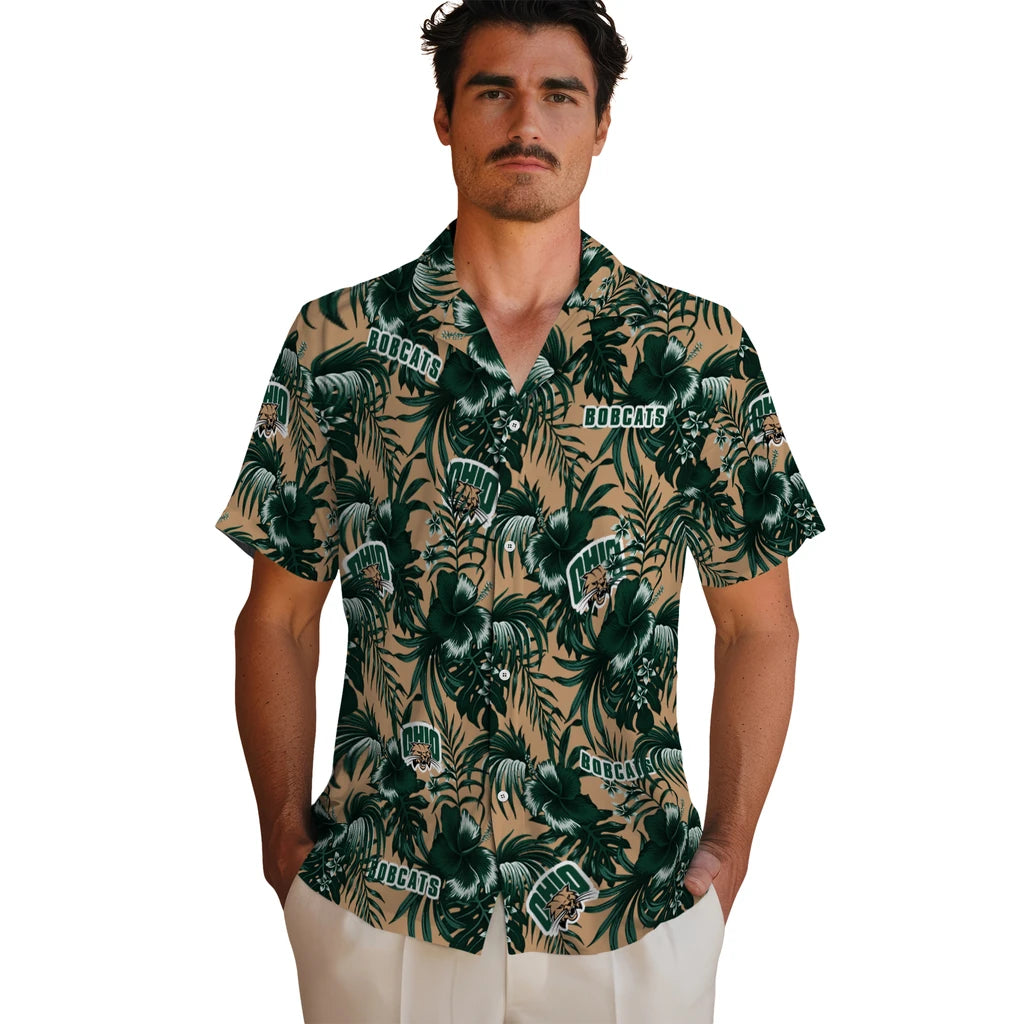 Ohio Bobcats Hawaiian Shirt - Hibiscus Exotic | Hula Hawaiian Shirts