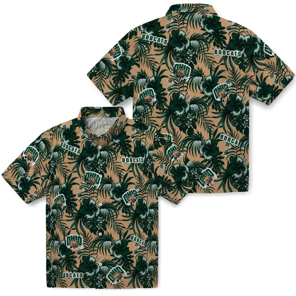 Ohio Bobcats Hawaiian Shirt - Hibiscus Exotic | Hula Hawaiian Shirts