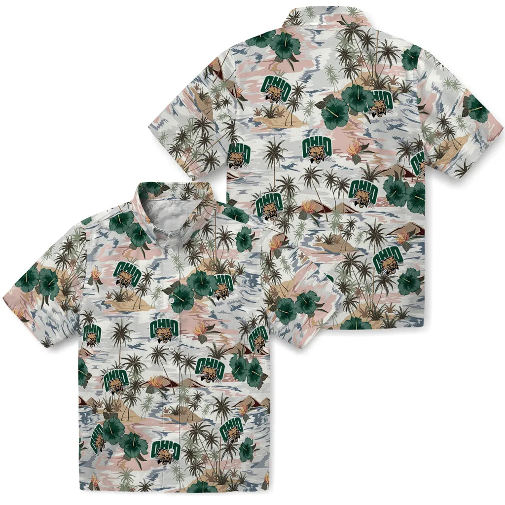Ohio Bobcats Hawaiian Shirt - Hibiscus Seaside | Hula Hawaiian Shirts