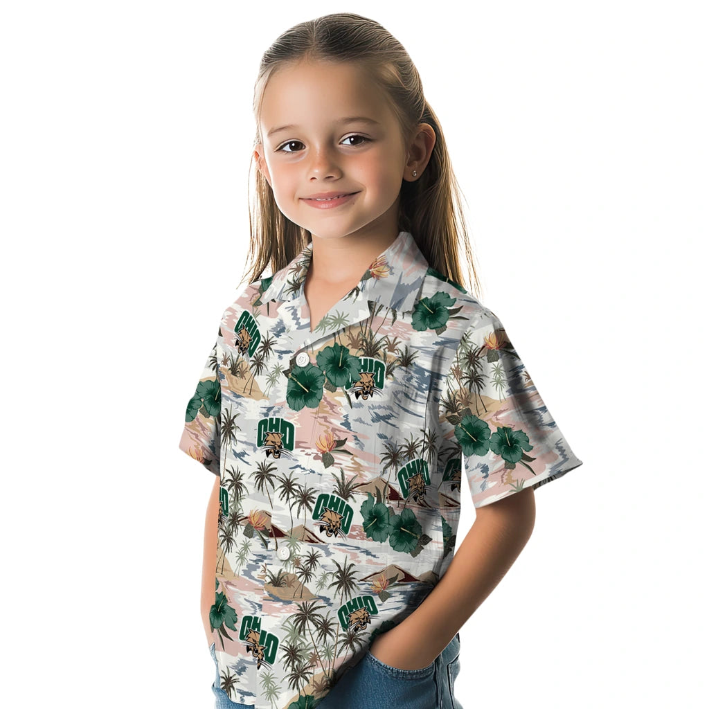 Ohio Bobcats Hawaiian Shirt - Hibiscus Seaside | Hula Hawaiian Shirts