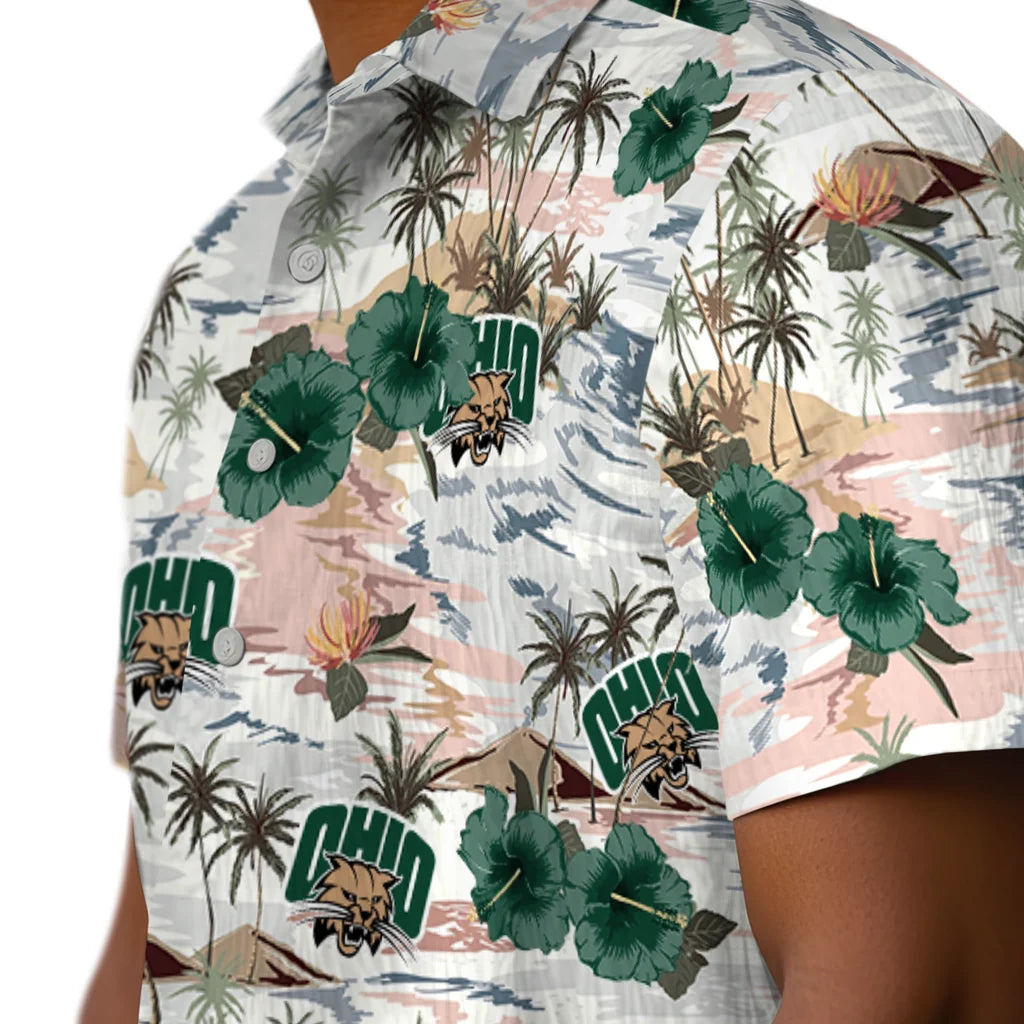 Ohio Bobcats Hawaiian Shirt - Hibiscus Seaside | Hula Hawaiian Shirts