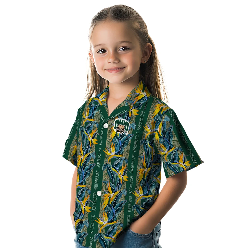Ohio Bobcats Hawaiian Shirt - Paradise Vines | Hula Hawaiian Shirts