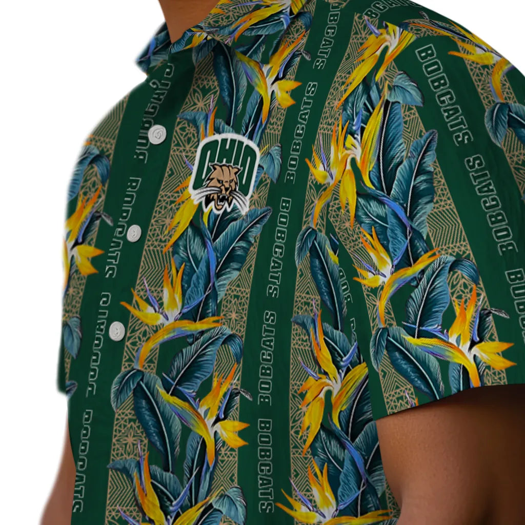 Ohio Bobcats Hawaiian Shirt - Paradise Vines | Hula Hawaiian Shirts