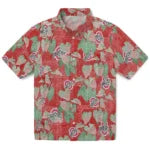 Ohio State Buckeyes Hawaiian Shirt - Anthurium Overlay | Hula Hawaiian Shirts