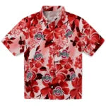 Ohio State Buckeyes Hawaiian Shirt - Hibiscus Arrangement | Hula Hawaiian Shirts