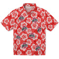 Ohio State Buckeyes Hawaiian Shirt - Hibiscus Cluster | Hula Hawaiian Shirts