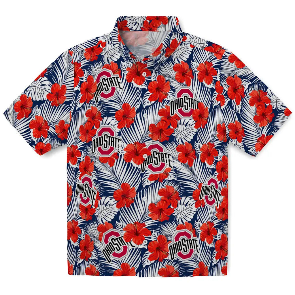 Ohio State Buckeyes Hawaiian Shirt - Hibiscus Fiesta | Hula Hawaiian Shirts