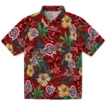 Ohio State Buckeyes Hawaiian Shirt - Hibiscus Tiki Jungle | Hula Hawaiian Shirts