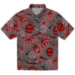 Ohio State Buckeyes Hawaiian Shirt - Palm Sunset | Hula Hawaiian Shirts