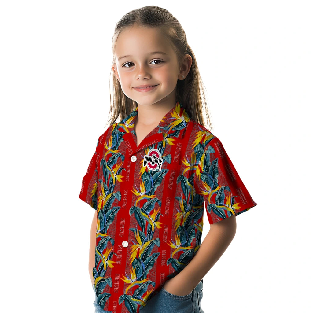 Ohio State Buckeyes Hawaiian Shirt - Paradise Vines | Hula Hawaiian Shirts