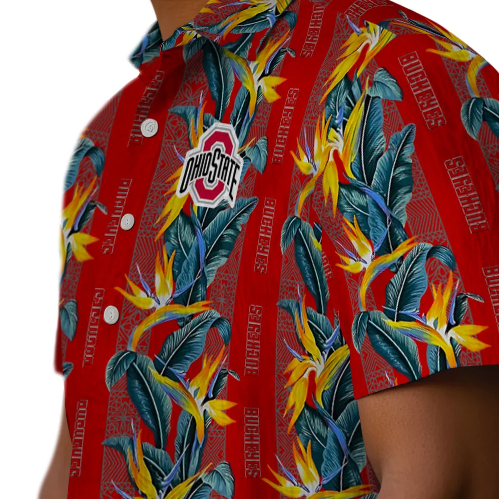 Ohio State Buckeyes Hawaiian Shirt - Paradise Vines | Hula Hawaiian Shirts