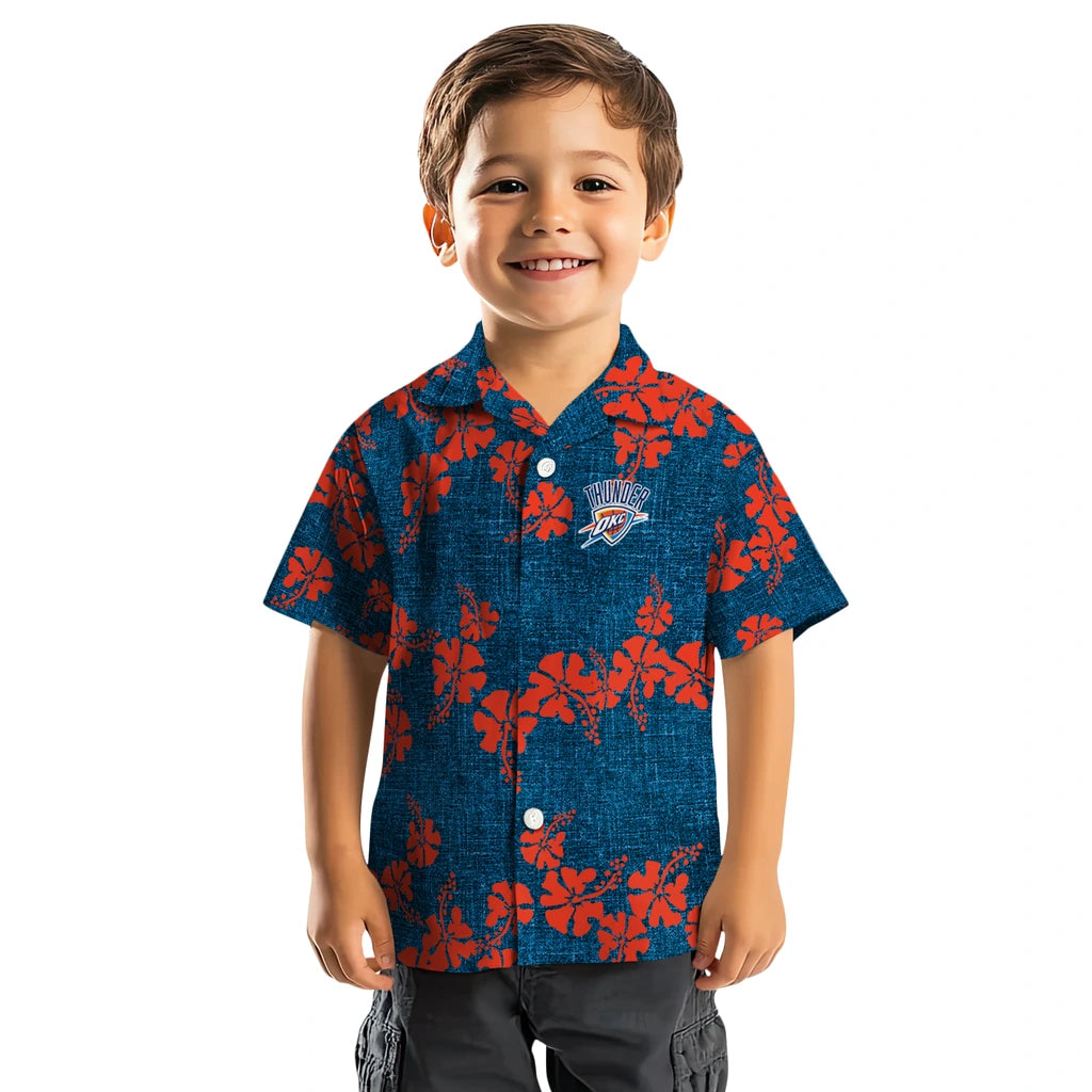 Oklahoma City Thunder Hawaiian Shirt - 50th State Flower | Hula Hawaiian Shirts