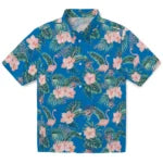 Oklahoma City Thunder Hawaiian Shirt - Flamingo and Hibiscus | Hula Hawaiian Shirts