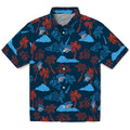 Oklahoma City Thunder Hawaiian Shirt - Palm And Clouds | Hula Hawaiian Shirts