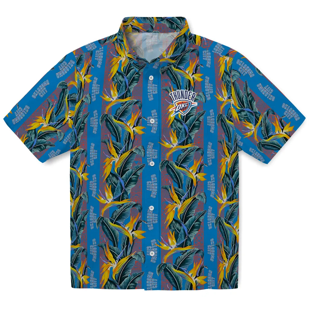 Oklahoma City Thunder Hawaiian Shirt - Paradise Vines | Hula Hawaiian Shirts