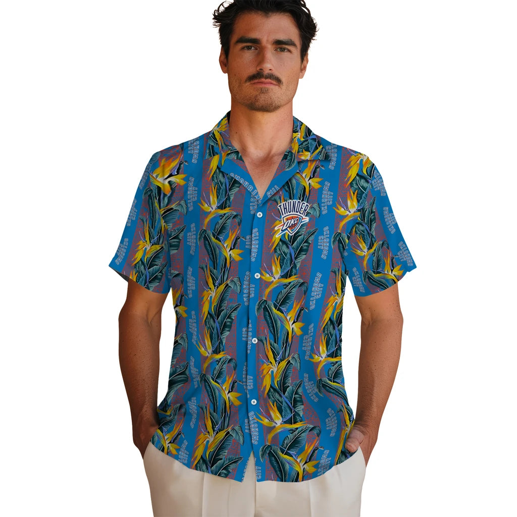 Oklahoma City Thunder Hawaiian Shirt - Paradise Vines | Hula Hawaiian Shirts