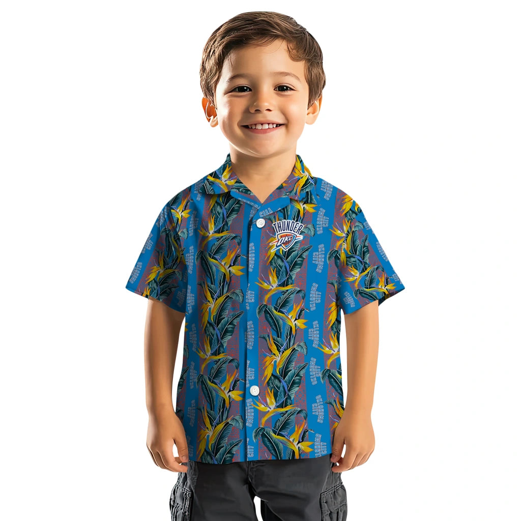 Oklahoma City Thunder Hawaiian Shirt - Paradise Vines | Hula Hawaiian Shirts