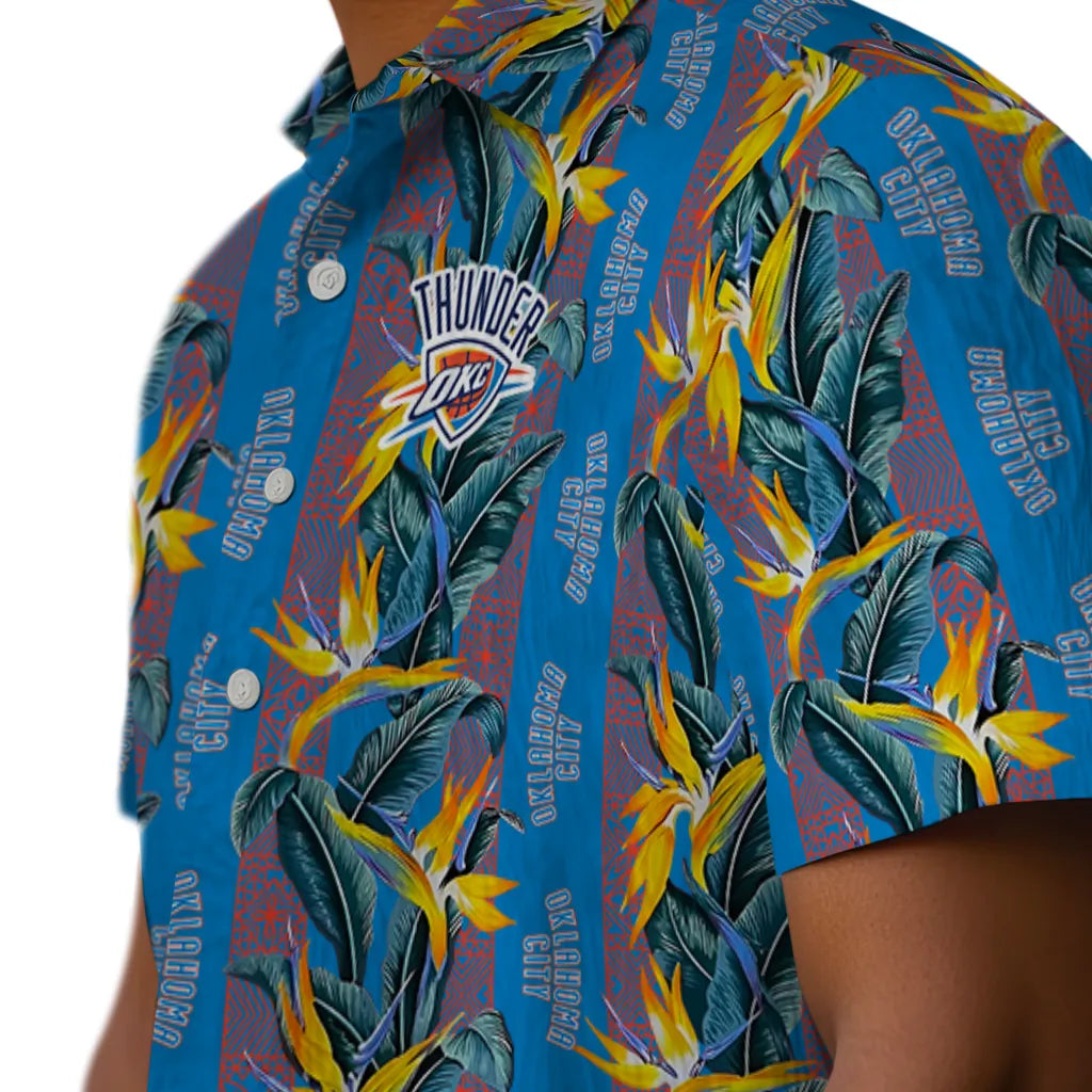 Oklahoma City Thunder Hawaiian Shirt - Paradise Vines | Hula Hawaiian Shirts