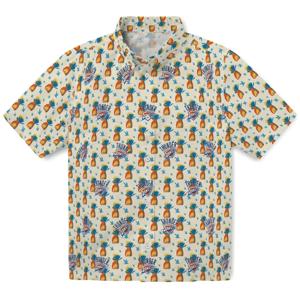 Oklahoma City Thunder Hawaiian Shirt - Pineapple Delight | Hula Hawaiian Shirts