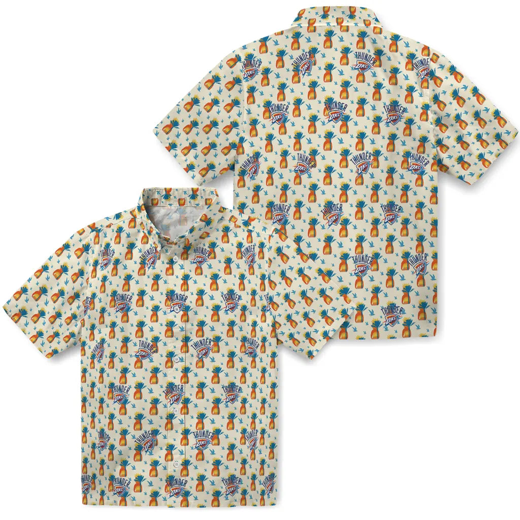 Oklahoma City Thunder Hawaiian Shirt - Pineapple Delight | Hula Hawaiian Shirts