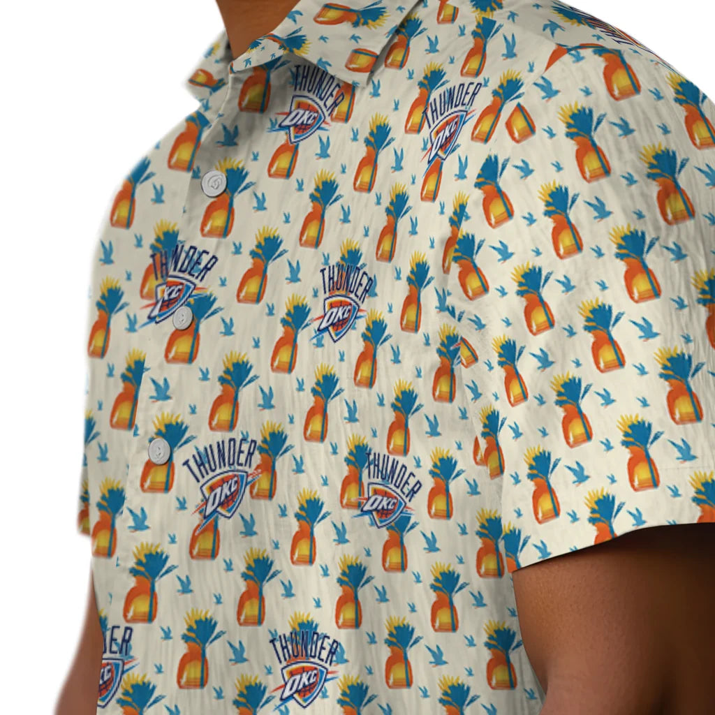 Oklahoma City Thunder Hawaiian Shirt - Pineapple Delight | Hula Hawaiian Shirts
