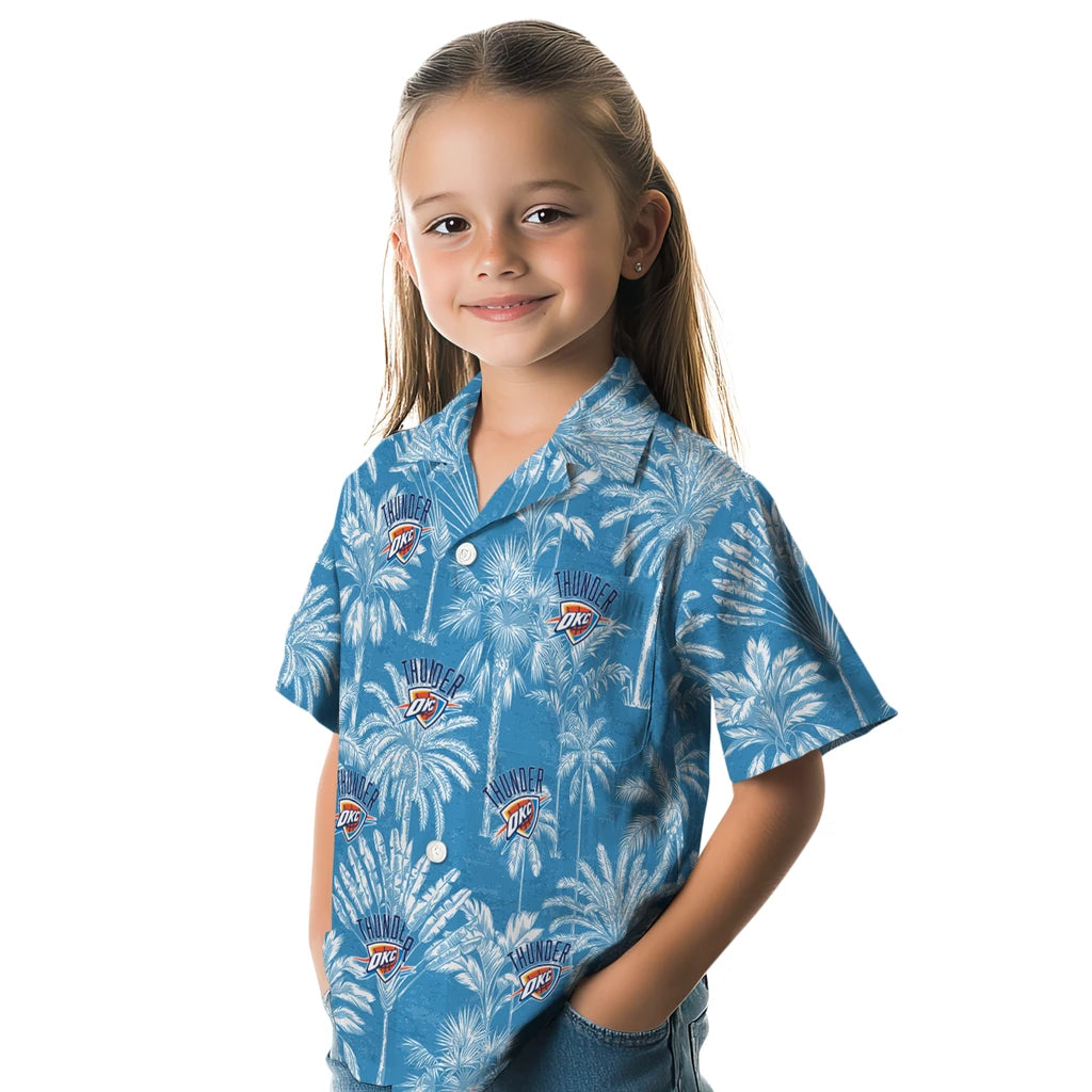 Oklahoma City Thunder Hawaiian Shirt - Vintage Palm Tree | Hula Hawaiian Shirts