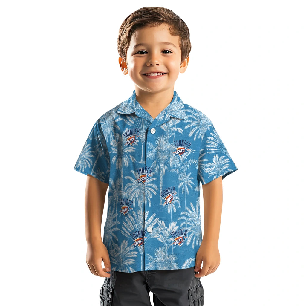 Oklahoma City Thunder Hawaiian Shirt - Vintage Palm Tree | Hula Hawaiian Shirts