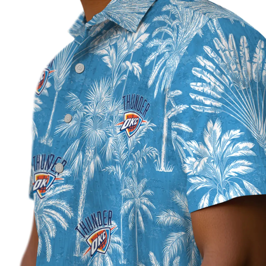 Oklahoma City Thunder Hawaiian Shirt - Vintage Palm Tree | Hula Hawaiian Shirts