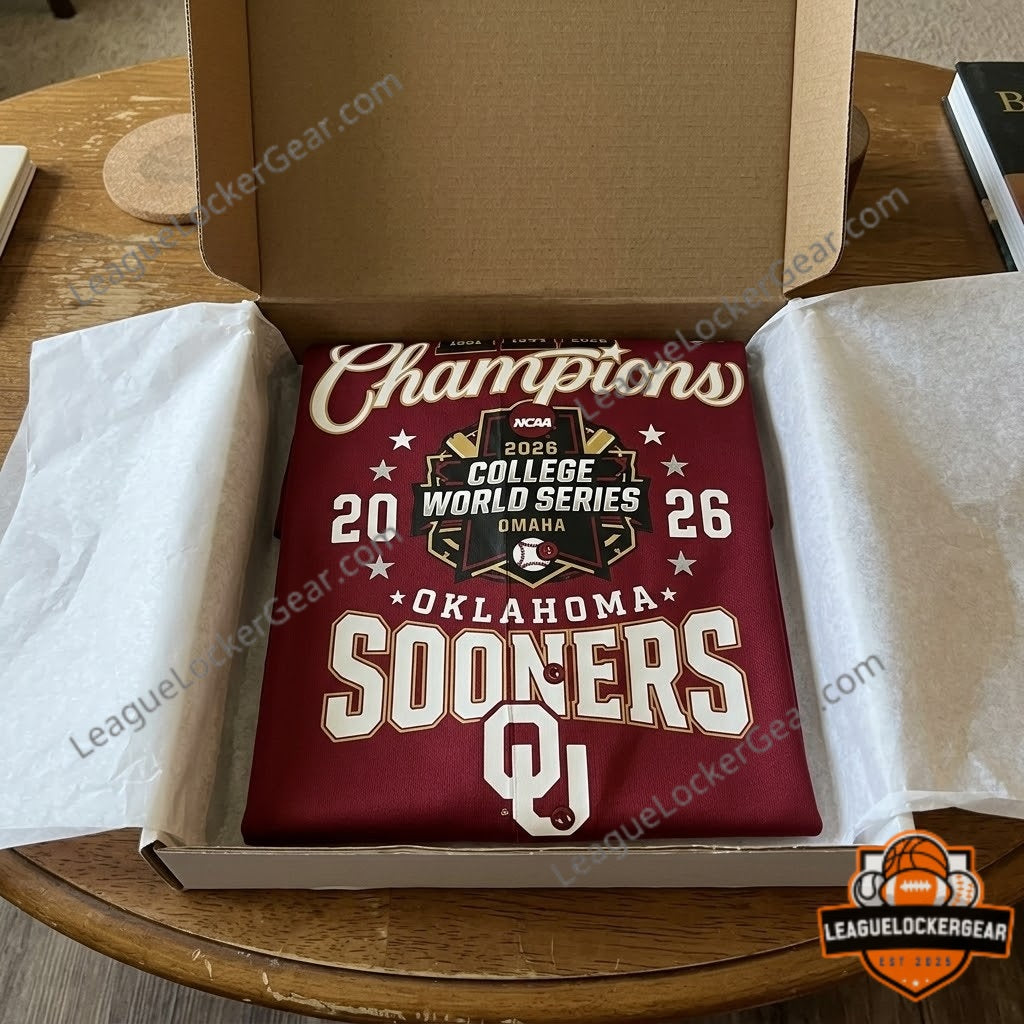 Oklahoma Sooners 2026 College World Series National Champions Baseball Jersey - LeagueLockerGear