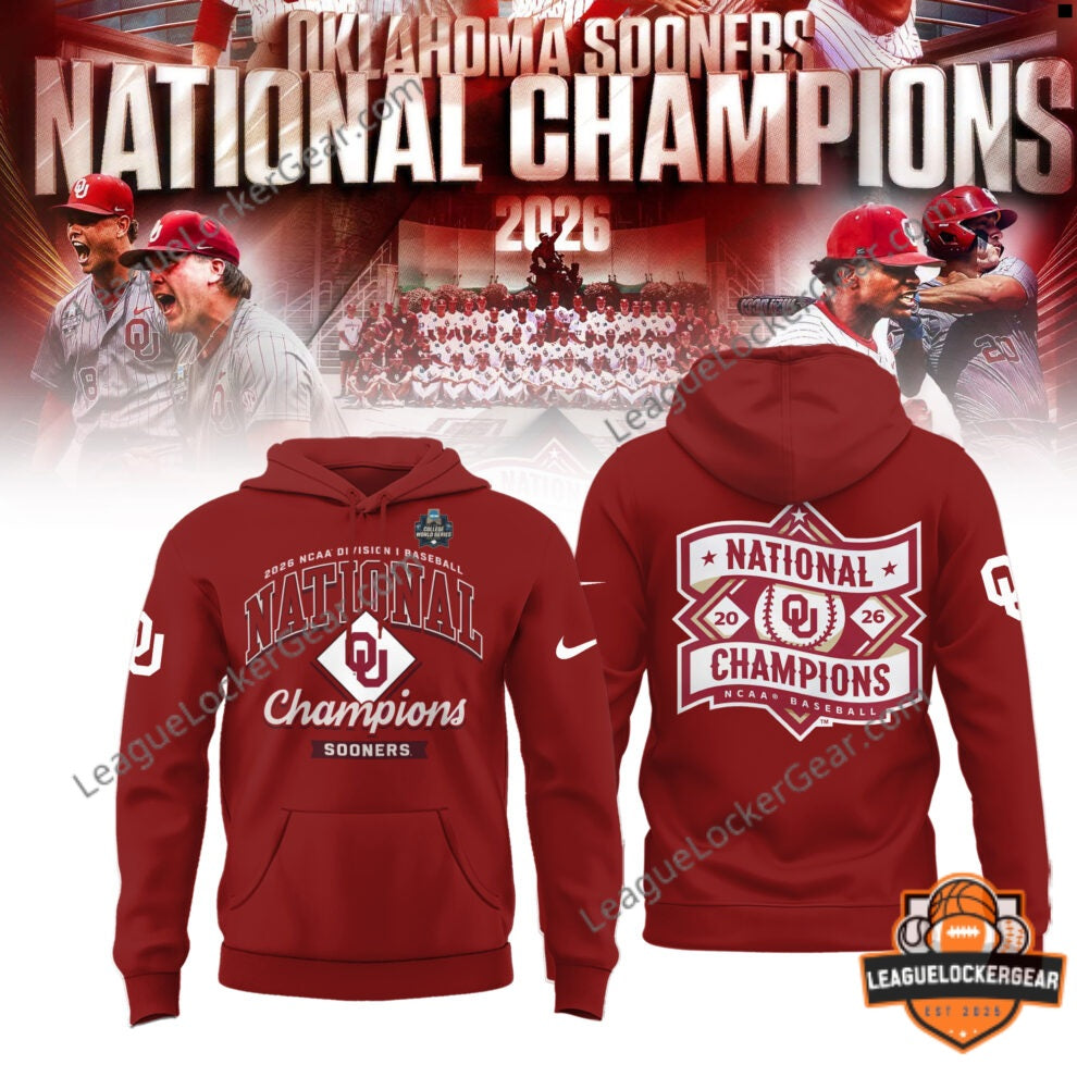 Oklahoma Sooners 2026 NCAA Division I Baseball National Champions T-Shirt - LeagueLockerGear