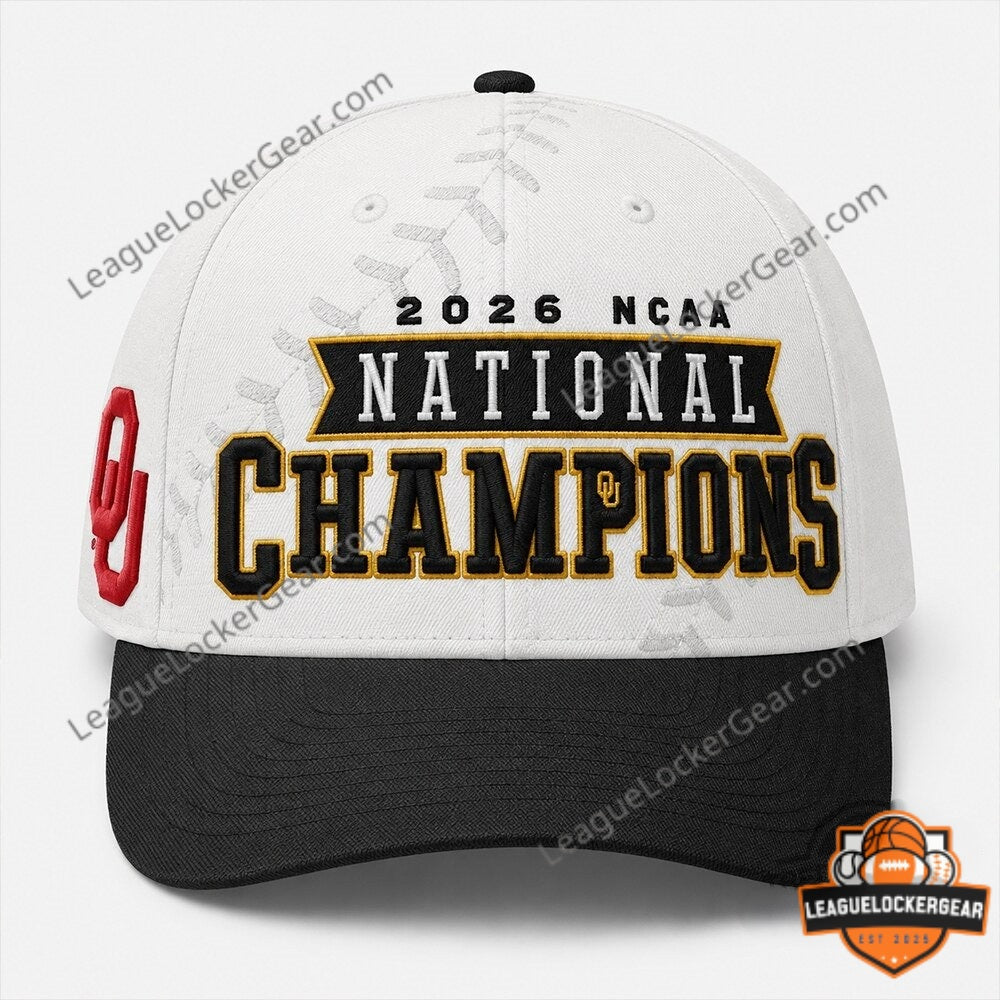 Oklahoma Sooners 2026 NCAA National Champions Baseball Cap - LeagueLockerGear