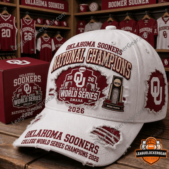 Oklahoma Sooners College World Series Champions 2026 Baseball Cap - LeagueLockerGear