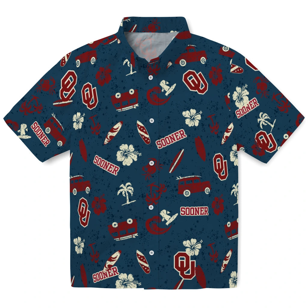 Oklahoma Sooners Hawaiian Shirt - Beach Vibe | Hula Hawaiian Shirts