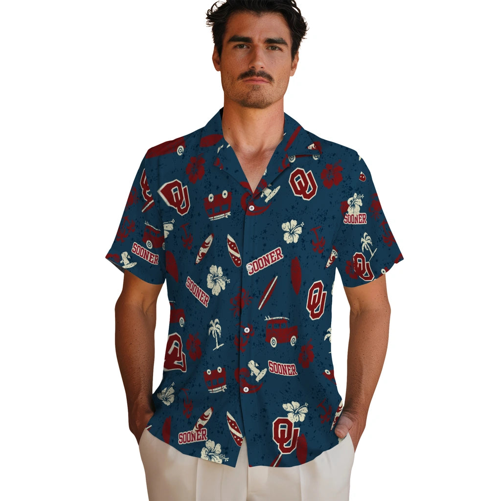 Oklahoma Sooners Hawaiian Shirt - Beach Vibe | Hula Hawaiian Shirts