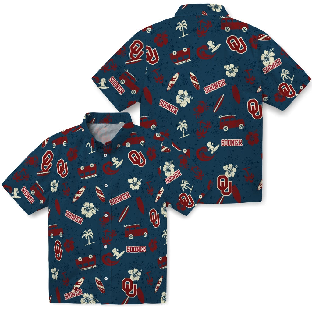 Oklahoma Sooners Hawaiian Shirt - Beach Vibe | Hula Hawaiian Shirts